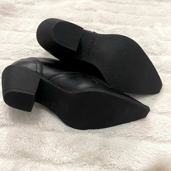 Roper Emma Black Western Style Ankle Booties with Stitch Detail Size 8 - Picture 12 of 16